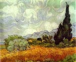 Cornfield with Cypresses